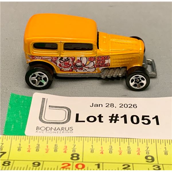 Vintage Hot Wheels 2001 Midnight Otto 100th Anniversary Rocko & Venus Clown Hot Rod - Mint!