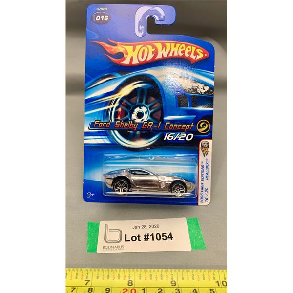 Vintage Hot Wheels 2005 1st Edition Ford Shelby GR-1 Chrome Concept - Realistix Rare & NIB