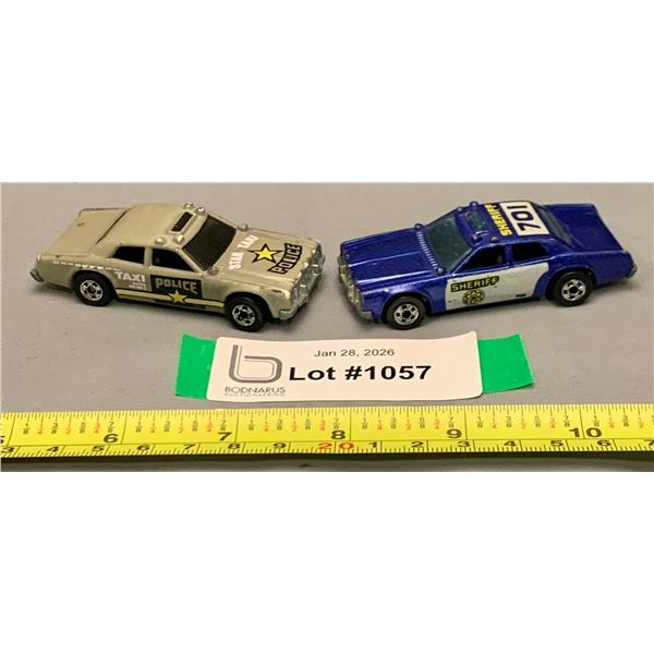 (2) Vintage Hot Wheels 1977 Police Cars - Both in Great Condition With Great Decals and Spectraflame