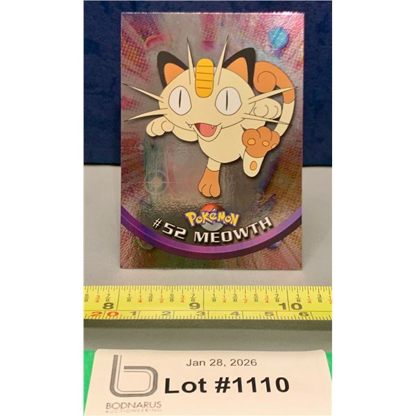 Pokemon Vintage 1999 Topps Chrome Meowth #52