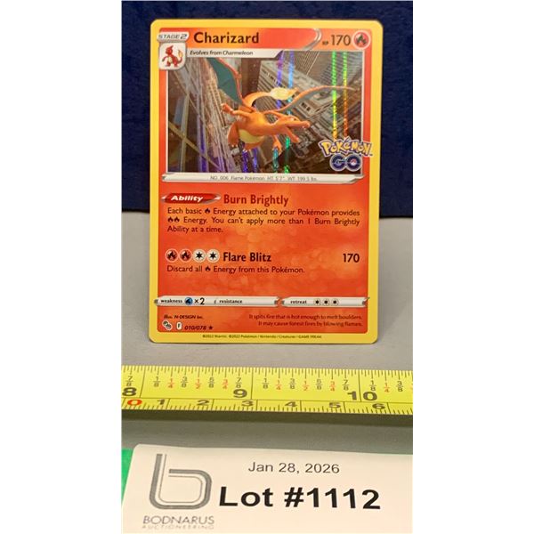 Pokemon Charizard Pokemon Go Holo Card #010/078