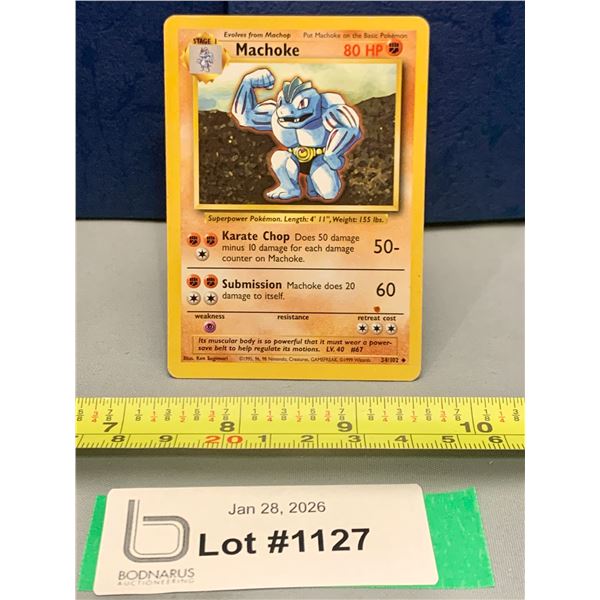Pokemon Vintage 1999 Machoke Base Set Unlimited NRMT Card