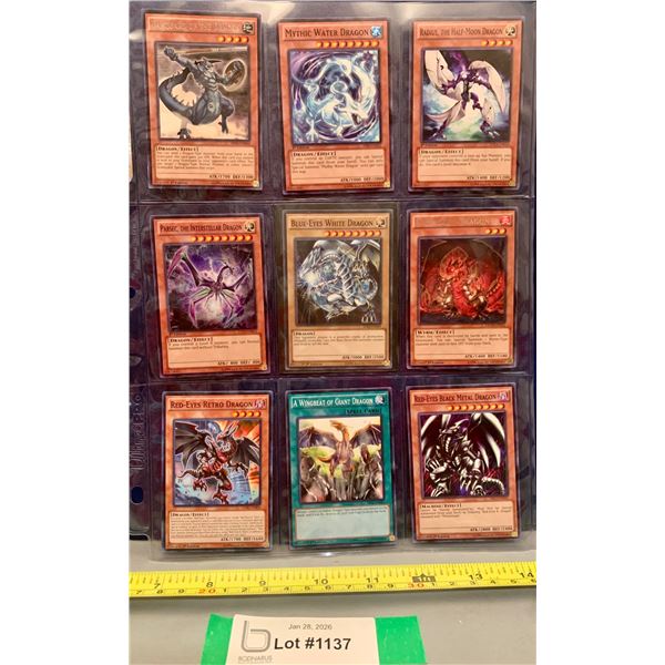 (9) YU-GI-OH Lot of Cards - ALL 1st Editions Incl. Blue Eyes White Dragon & Other Rare Dragon Cards!