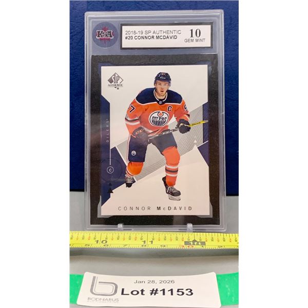 Connor McDavid 2018 KSA Graded 10 Hockey Card