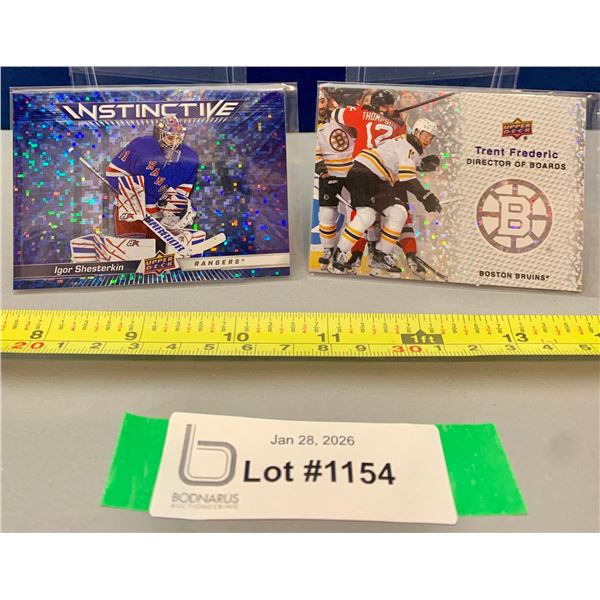 (2) 2023-24 UD Rare Sparklers Hockey Cards: Igor Shesterkin & Trent Fredoric