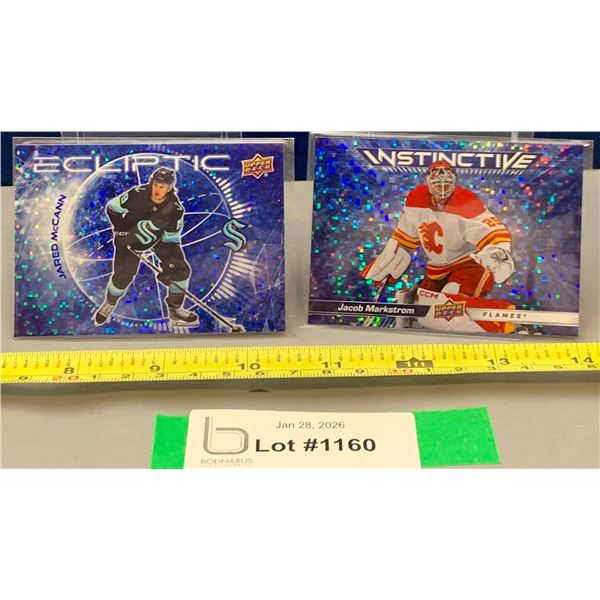 (2) 2023-24 UD Rare Sparklers Hockey Cards: Jared McCann & Jacob Markstrom