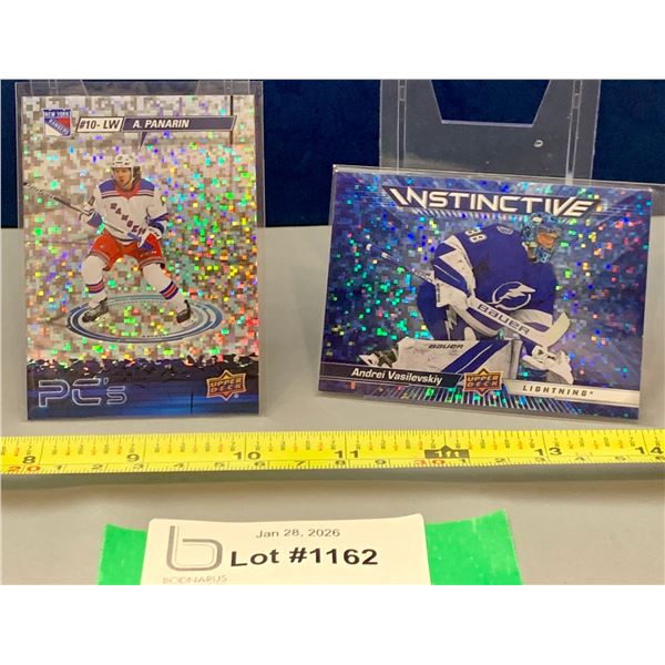 (2) 2023-24 UD Rare Sparklers Hockey Cards: A. Panarin & Andrei Vasilevskiy