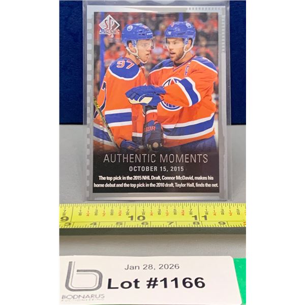 Connor McDavid & Taylor Hall Rare Rookie Hockey Card