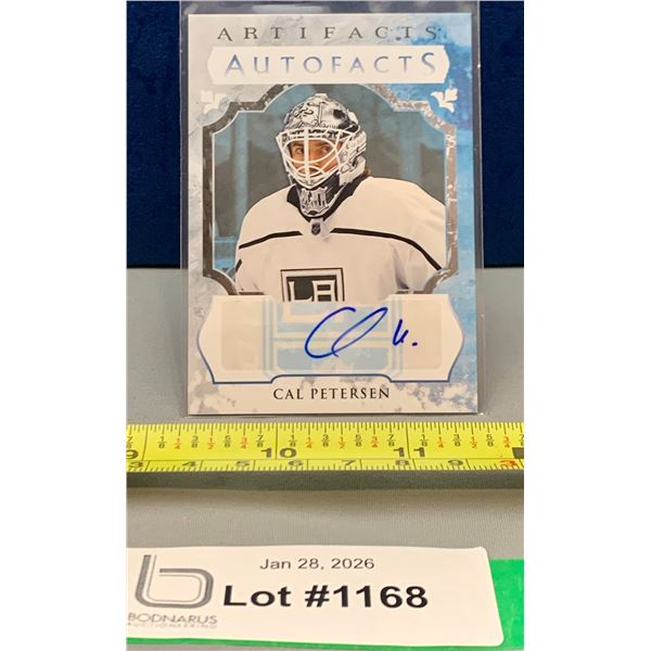 Cal Petersen Artifacts Autofacts Autographed 2023 Hockey Card
