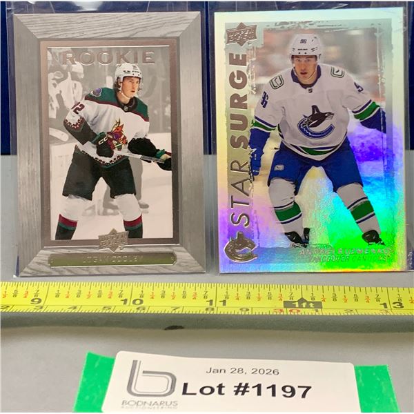 (2) Rare NHL Rookie Hockey cards: Logan Cooley & Kuzmenko