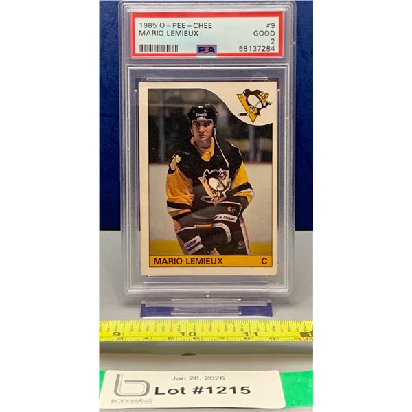 Mario Lemieux Vintage OPC 1985 Rookie Hockey card - PSA Graded 2 but Looks Much Better! Regrade?