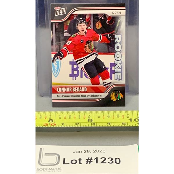 Connor Bedard 2023 Topps Now Rookie Hockey Card