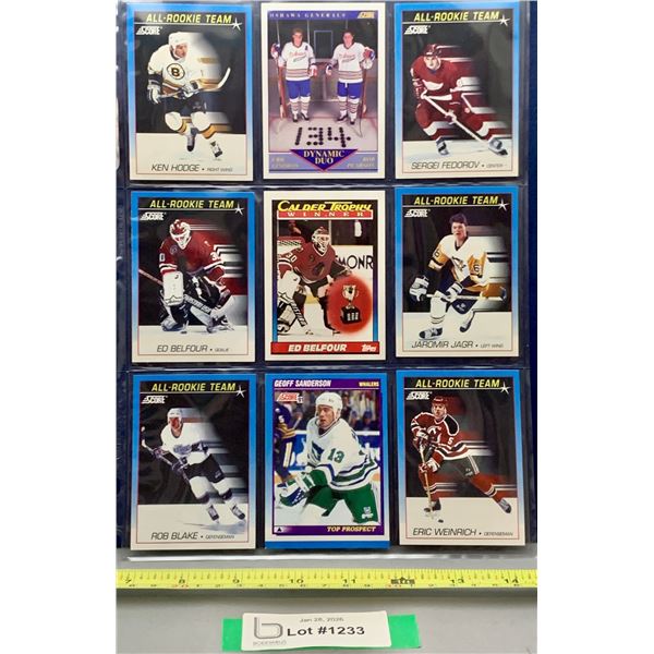 (9) NHL Rookie Cards: Jagr; Belfour + MORE!