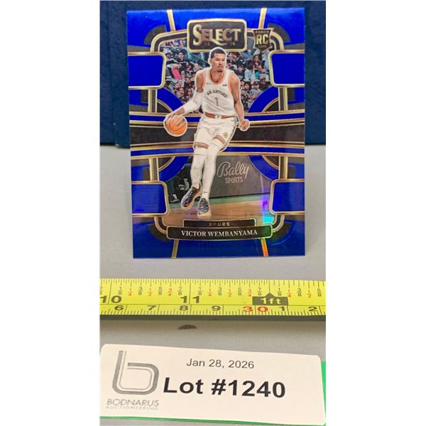 Victor Wembanyama Holo Chrome Rookie Basketball Card - Highly Sought After NBA Star!