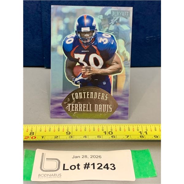 Terrell Davis Very rare Double Sided Holo Chrome Sample Football Card