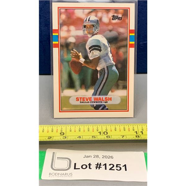 Steve Walsh QB Dallas Cowboys 1988 Vintage Rookie Football card