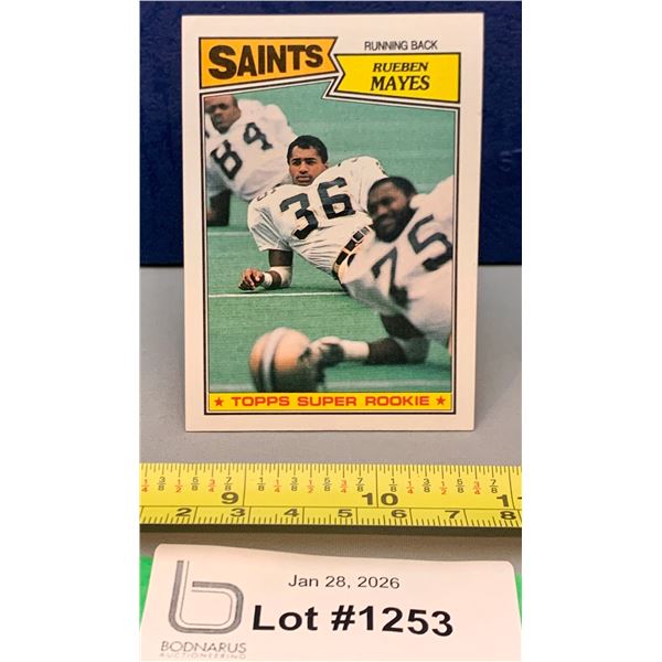 Rueben Mayes Saints RB Star Rookie 1987 Vintage Football card - Ex Condition & Rare