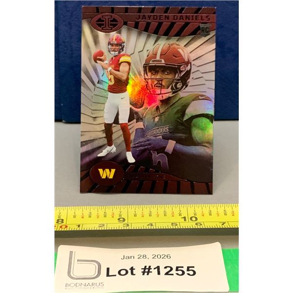 Jayden Daniels Washington Commanders Holo Chrome NFL Rookie Football Card