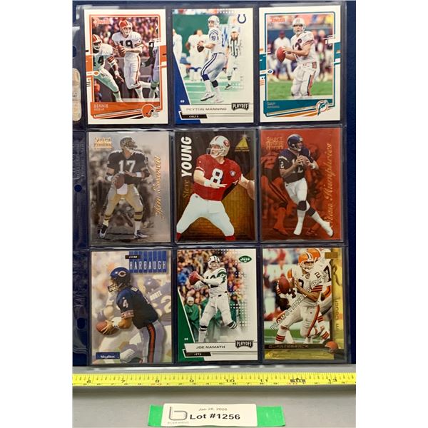 (9) NFL Football QB Stars! Manning; Marino; Young; Everett; Harbough; Namath; Couch; Kosar