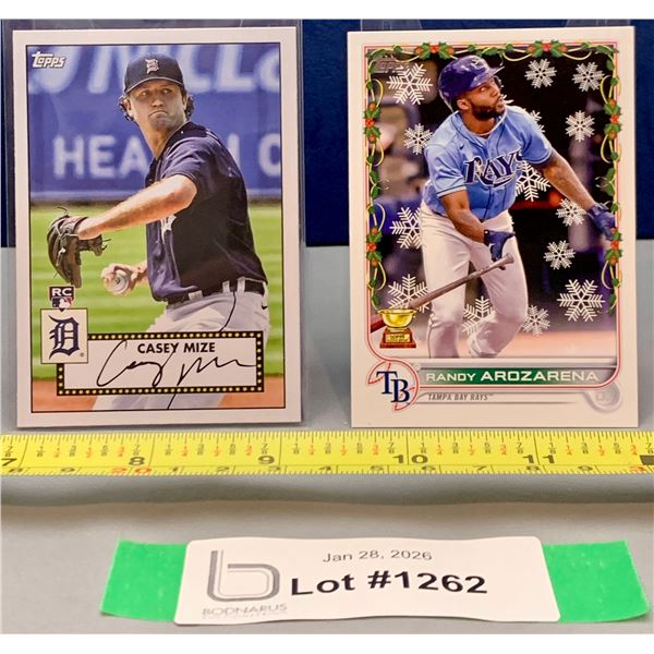 (2) MLB Baseball Cards: Casey Mize & Arozarena RC