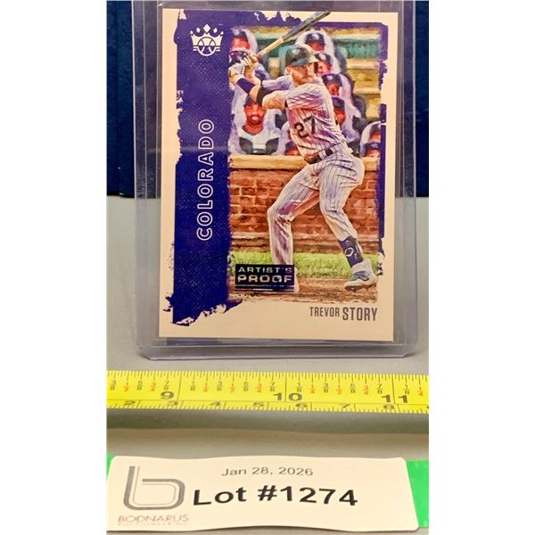 Rare Artist Proof - Trevor Story Canvas Baseball Card
