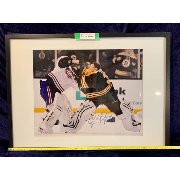 Tim Thomas & Carey Price Feb 9th, 2011 Fight Print - Thomas Auto With COA 20" x 16" Print - Guarante