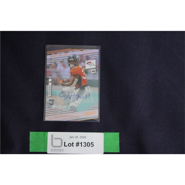 Javonte Williams 2021 Chronicles Pretige Rookie Card Autographed - MINT