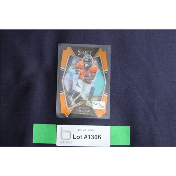 Javonte Williams 2021 Select Gold Diecut Rookie Card #207/249 - MINT