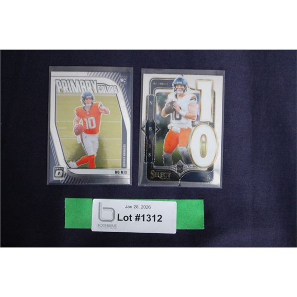 (2) Bo Nix Rookie card Lot - MINT