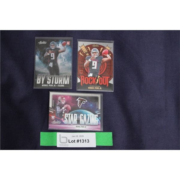 (3) Michael Penix Rookie card Lot - MINT