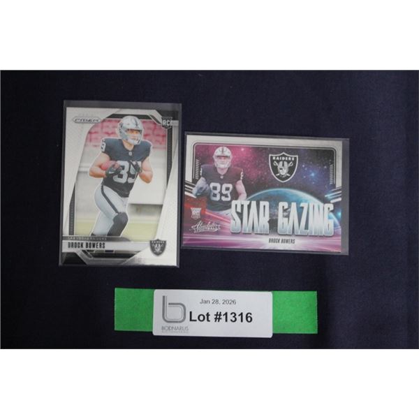 (2) Brock Bowers Rookie Card Lot - MINT