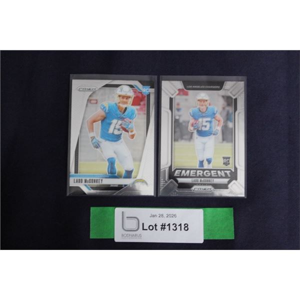 (2) Ladd McConkey Rookie Card Lot - MINT