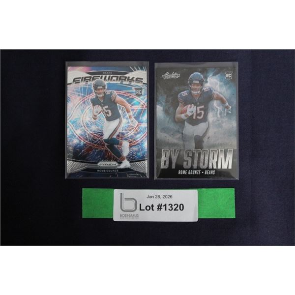 (2) Rome Odunze Rookie Card Lot - MINT