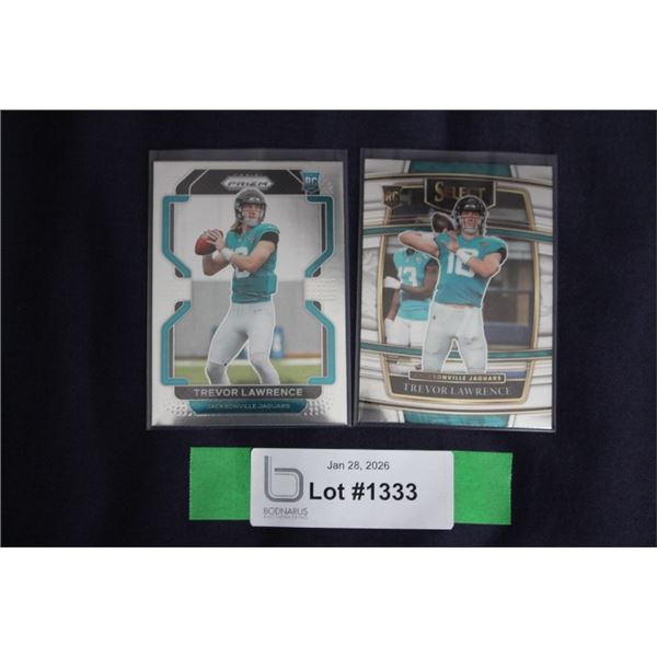 (2) Trevor Lawrence 2021 Prizm & Select Rookie Card Lot - MINT
