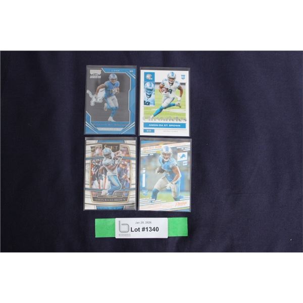 (4) Amon-Ra St. Brown Rookie Card Lot - MINT