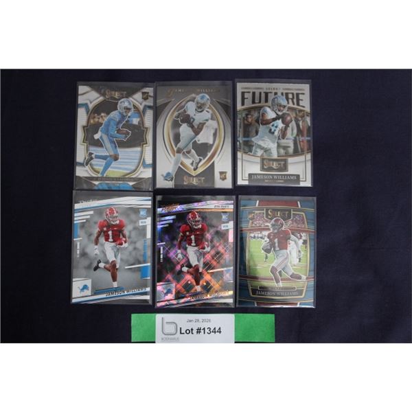 (6) Jameson Williams Rookie Card Lot - MINT