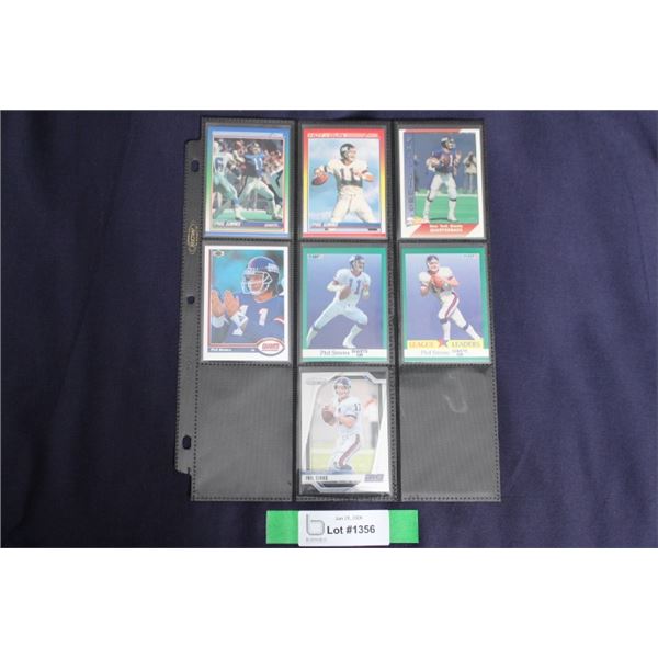 (7) Phil Simms Card Lot - MINT