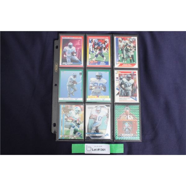(9) Barry Sanders Card Lot - MINT