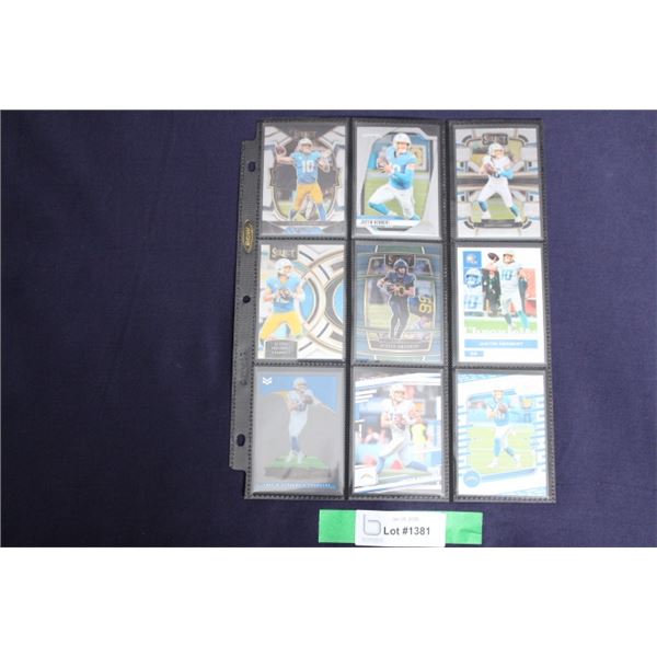 (9) Justin Herbert Card Lot - MINT