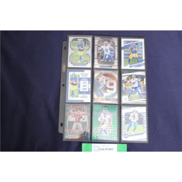 (9) Mathew Stafford Card Lot - MINT