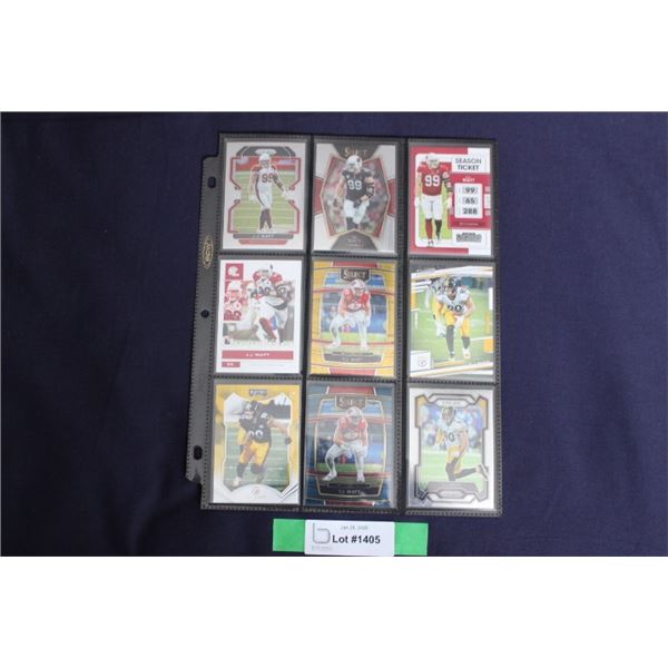 (9) J.J. Watt & T.J. Watt Card Lot - MINT