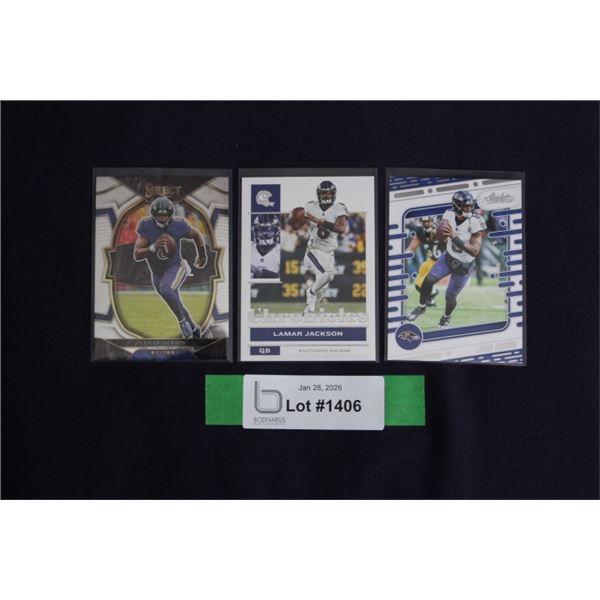 (3) Lamar Jackson Card Lot - MINT