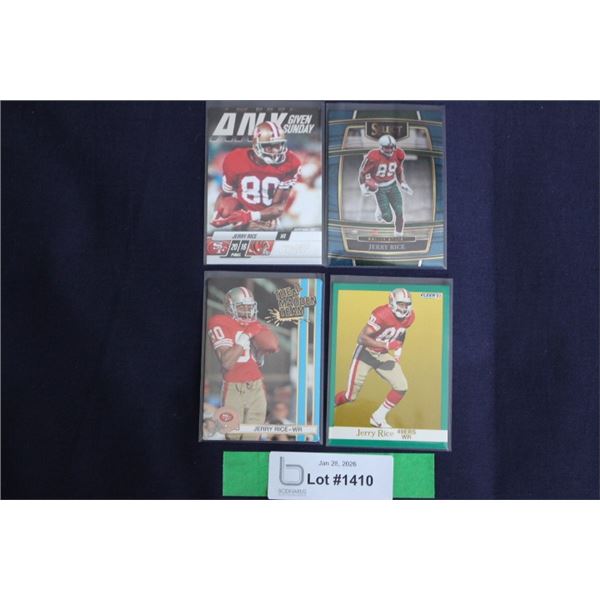 (4) Jerry Rice Card Lot - MINT