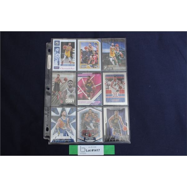 (9) Steph Curry Card Lot - MINT