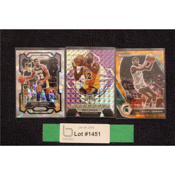 (3) Magic Johnson Card Lot - MINT