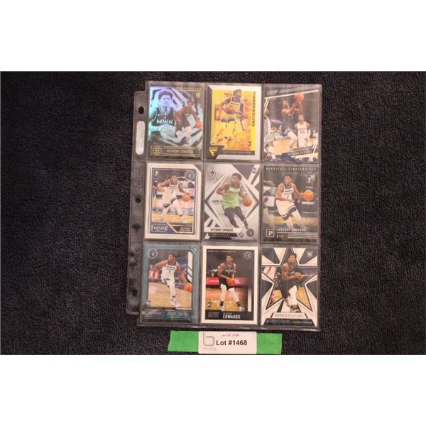 (9) Anthony Edwards Rookie Card Lot - MINT