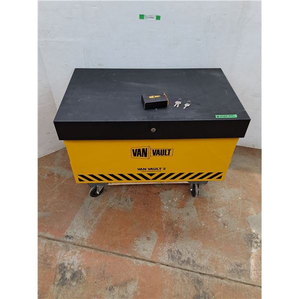*Van Vault Metal Lockable Storage Box w/ Keys, Cannot Ship, Measurements In Pics, Dolly Not Included