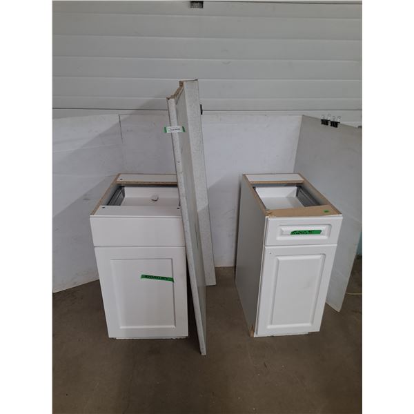 *Kitchen Cupboards w/ Countertop, Measurements in Pics, Some Damage, Cannot Ship, All MDF