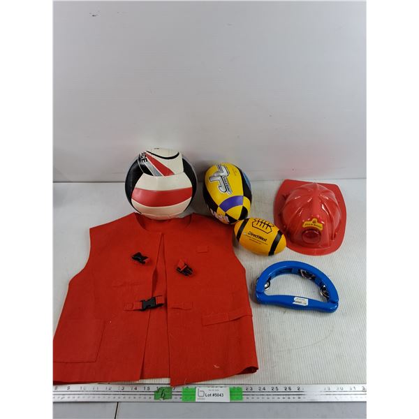 Volleyball, Football, Fire & Rescue Toy Helmet, Kids Vest, Misc