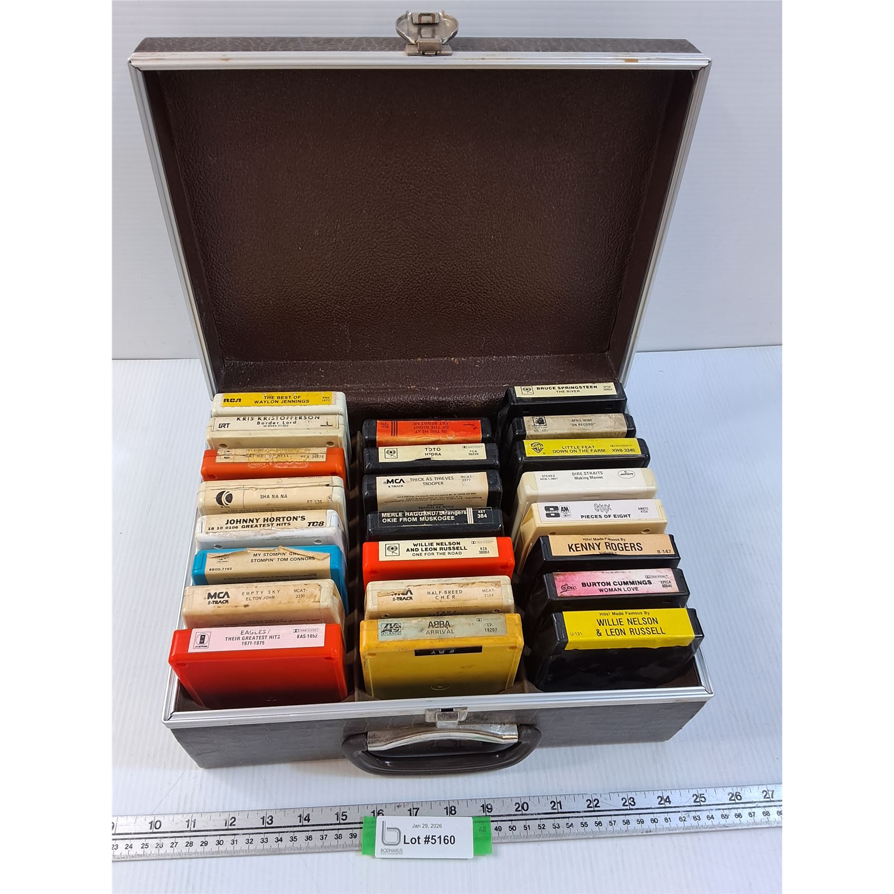 Eight Track Case Vintage 8-Tracks & Carrying Case - Bodnarus Auctioneering